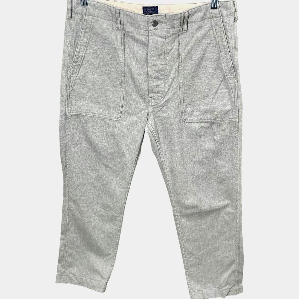 Levi's Men's Chino Pants 38 X 32 Two Horse Brand Woven Gray Button Fly Cargo